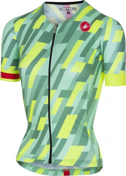 Castelli Free Speed W Race Jersey Tri Top Mint/Gelb Fluo Damen 18116-060