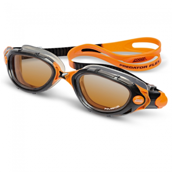 Zoggs Predator Flex Polarized Ultra Schwimmbrille Schwarz/Orange 321847