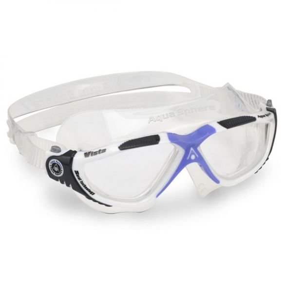 Aqua Sphere Vista Lady klare Linse Schwimmbrille Silber/Lila ASMS1750950LC