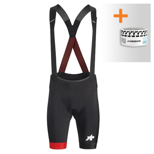 Assos S9 Equipe RS Trägerhose Schwarz/Rot Herren 11.10.190.47