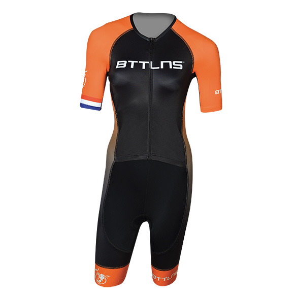 BTTLNS Typhon 2.0 Trisuit Kurzen Ärmel Schwarz/Orange Damen 0219008-120