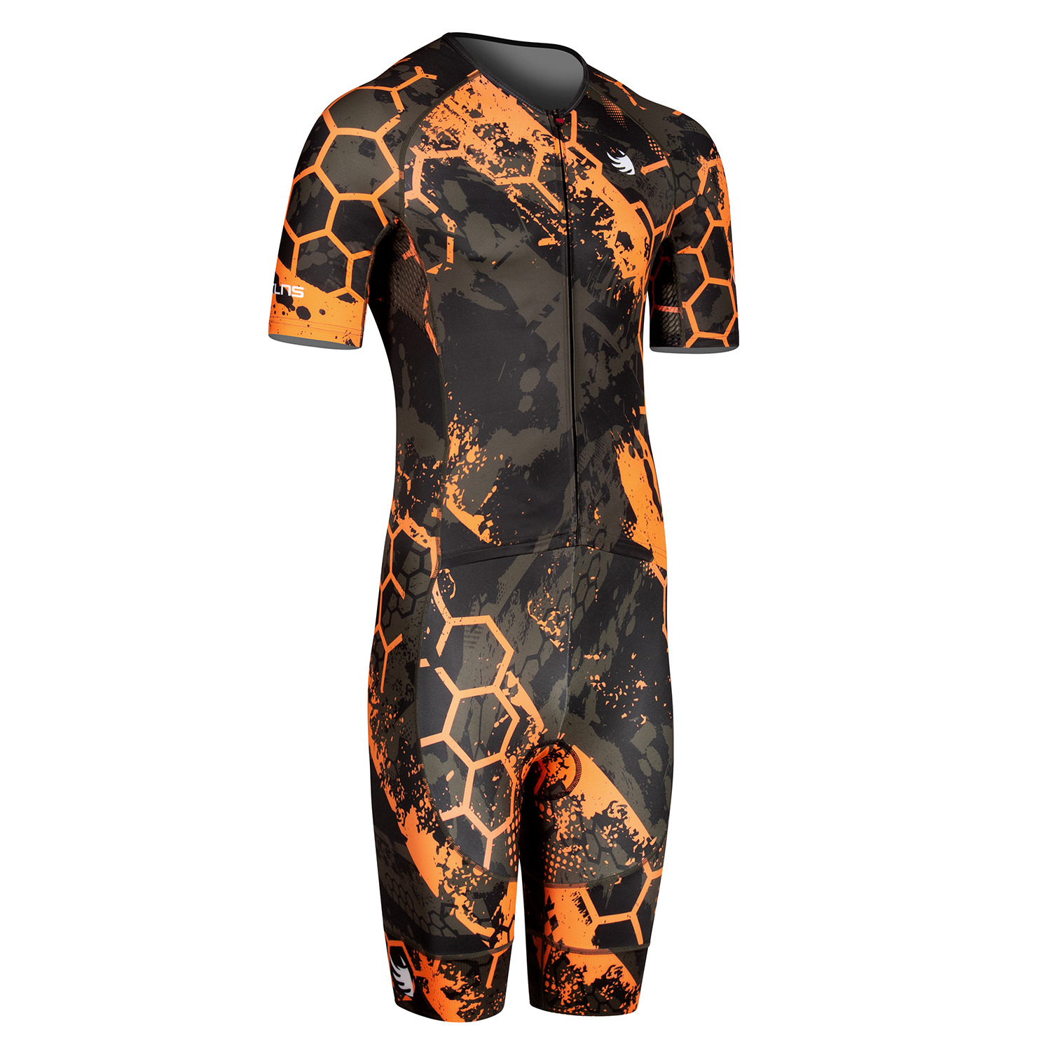 BTTLNS Typhon 2.0 HEXA trisuit kurzarm Artillery Green/Violent Orange Herren 0224006-047