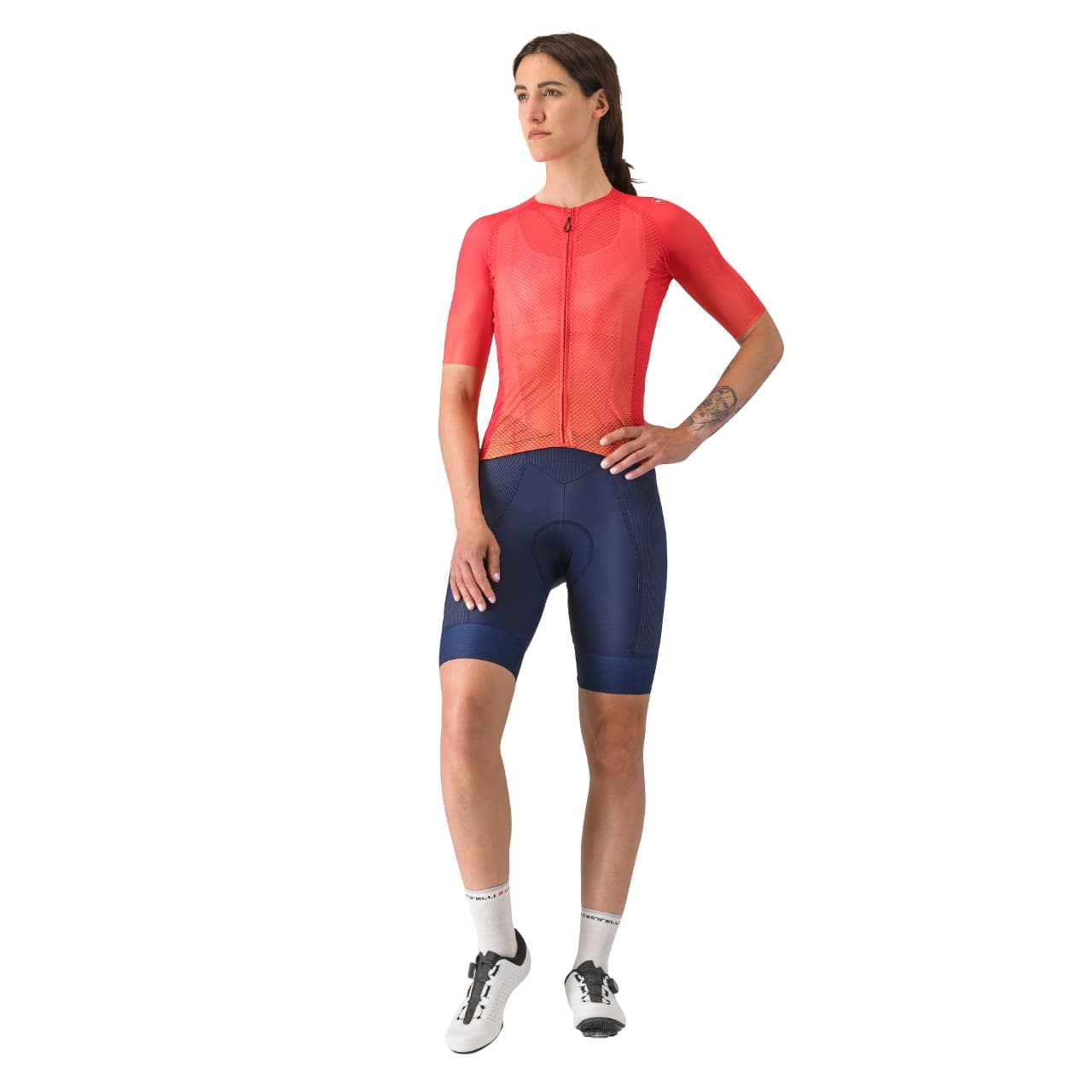 Castelli climbers a/c w jersey kurzarm rot damen 4525050-081