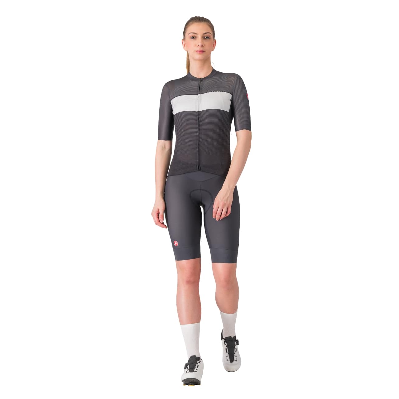 Castelli Elegante jersey kurzarm schwarz/silber damen 4525052-010
