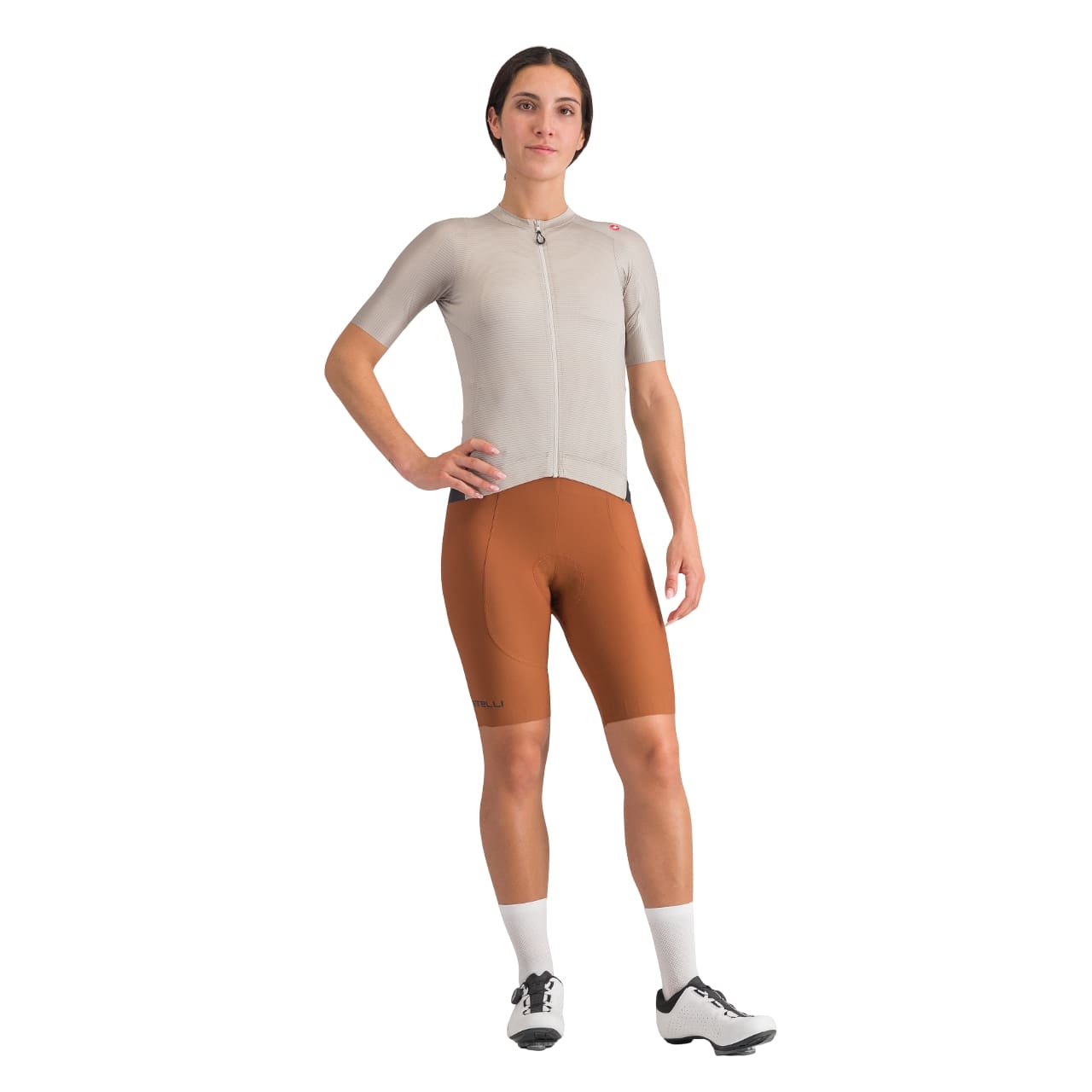 Castelli Espresso Radtrikot Kurzarm grau damen 4524054-053