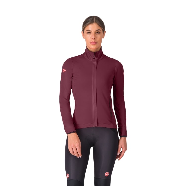 Castelli Alpha 150 W jacket Langärmelige Fahrradjacke deep bordeaux damen 4525531-625