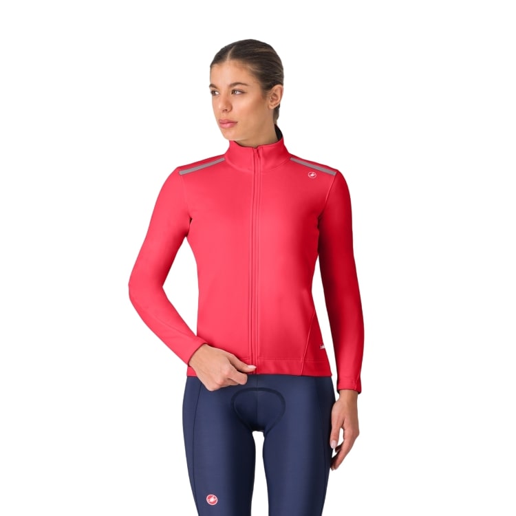 Castelli Espresso Air W Jacket fahrradjacke langarm hibiscus damen 4525532-081