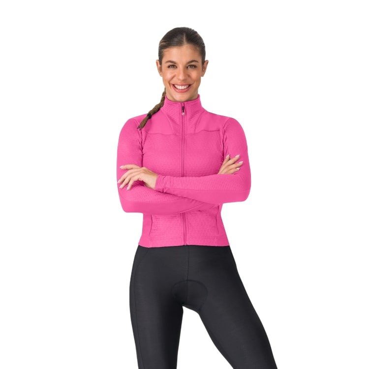 Castelli Sfida 3 Radtrikot Langarm violet pink damen 4525536-563