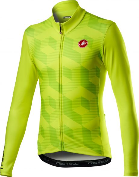 Castelli Cubi Radtrikot lange Ärmel Gelb Herren 20517-032