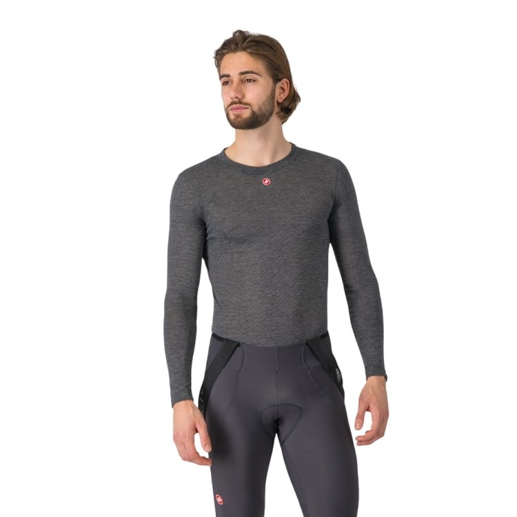 Castelli Medio Base Layer lange ärmel Melange gray herren 4525526-006