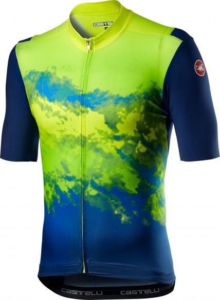 Castelli Polvere Kurzarmtrikot Gelb/Blau Herren 21009-032