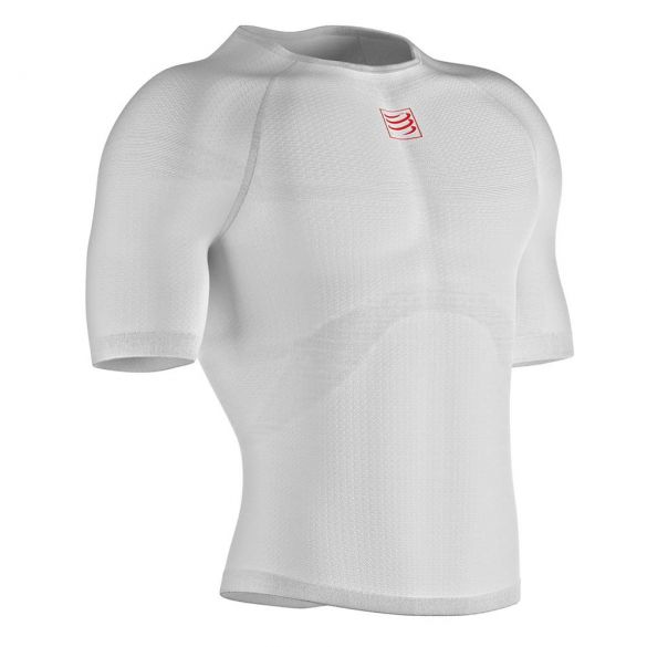 Compressport 3D thermo ultralight shirt kurze Ärmel Unterwäsche Weiß TS3D-SS00