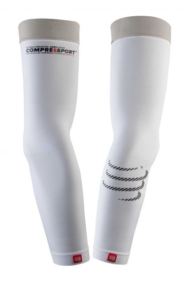 Compressport Proracing armsleeves Compression Armlinge Weiß ASPR99