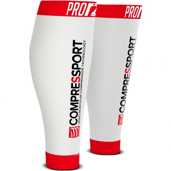 Compressport Pro racing Wadenkompressoren Weiß R2-CH0000