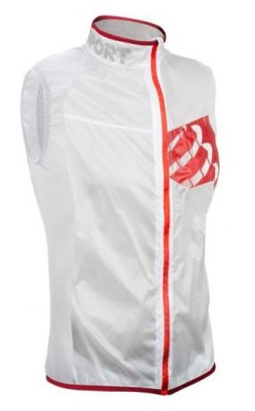 Compressport Trail hurricane vest Laufjacke Weiß WSTR-TK00