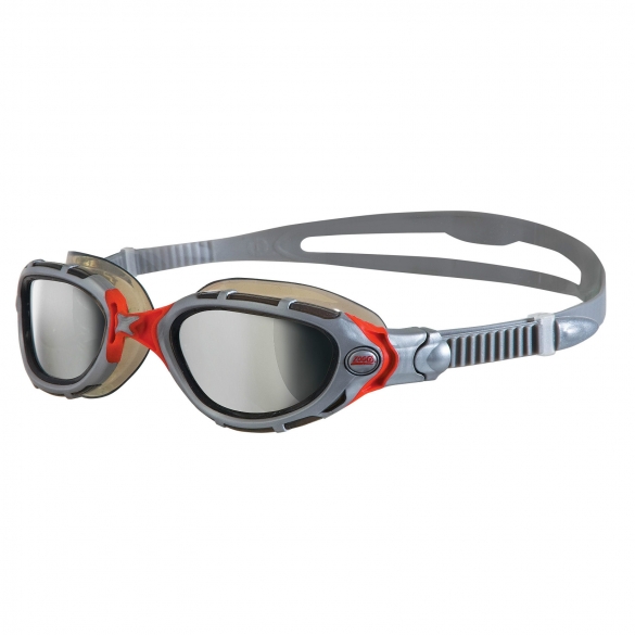 Zoggs Predator Flex Schwimmbrille Grau/Rot - Spiegellinse 305848