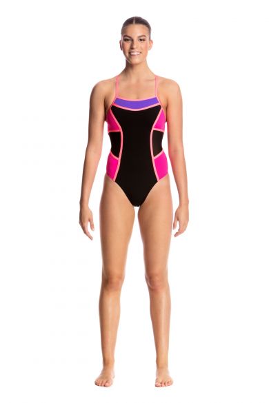 Funkita Pink shadow Colour block Badeanzug Damen FKS002L01787