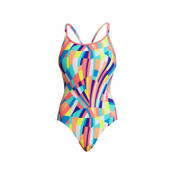 Funkita Pastel panel Diamond Back Badeanzug Damen FS11L02427