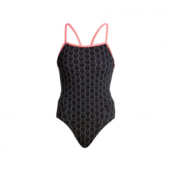 Funkita Night cat Single Strap Badeanzug Damen FS15L02058