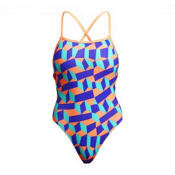 Funkita Stacked Candy Strapped In Badeanzug Damen FS38L71169