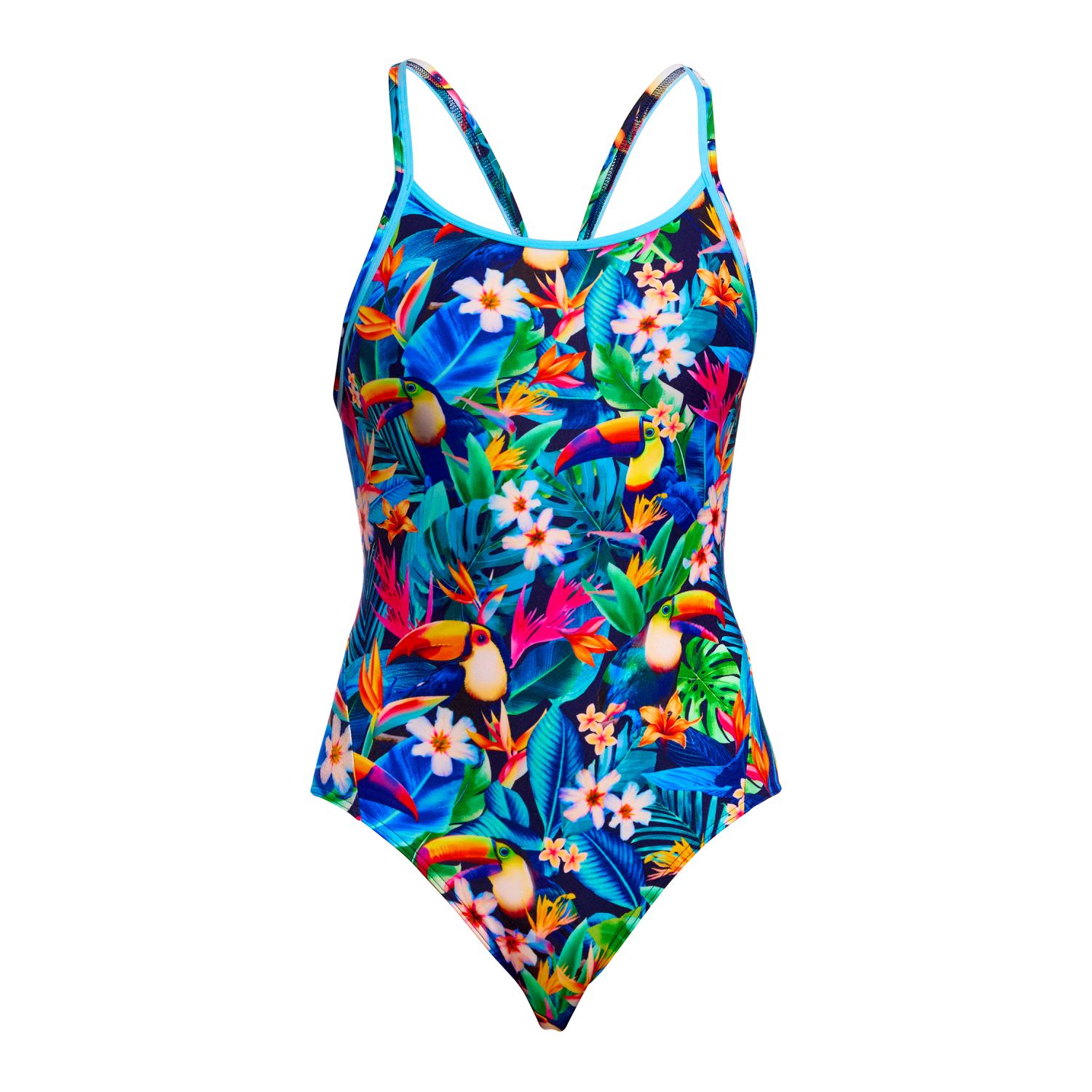Funkita Birdie Wordie Diamant Rücken Badeanzug Damen FKS033L72248
