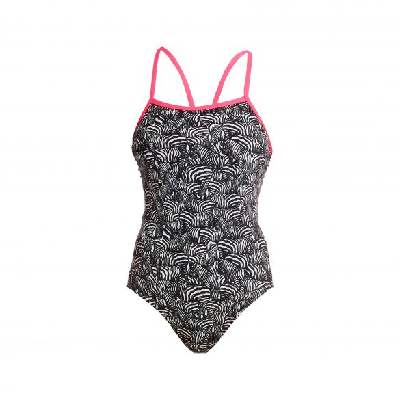Funkita Zebra Crossing Single Strap Badeanzug Damen FKS030L02509