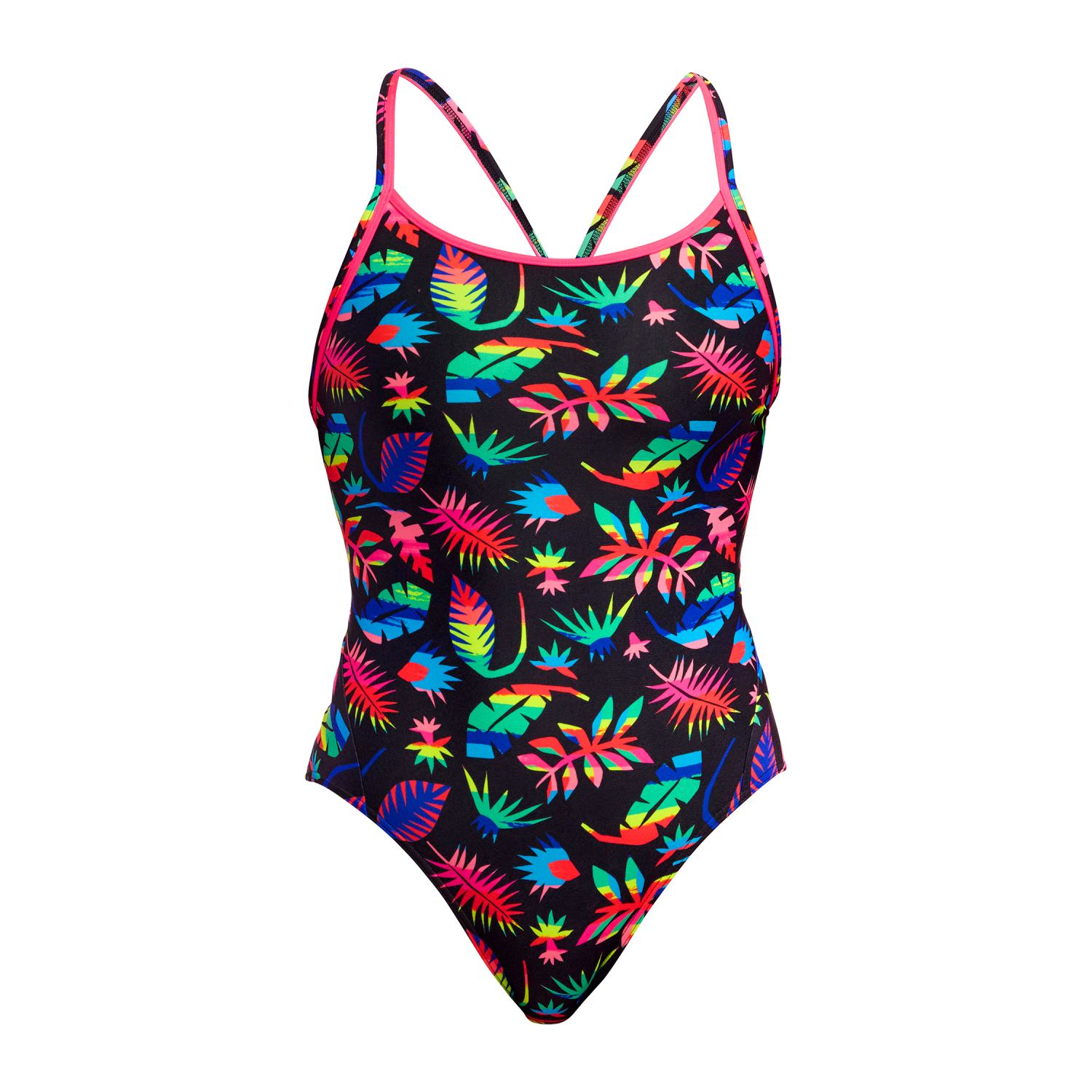 Funkita Lost Leaf Diamant Rücken Badeanzug Damen FKS033L72241