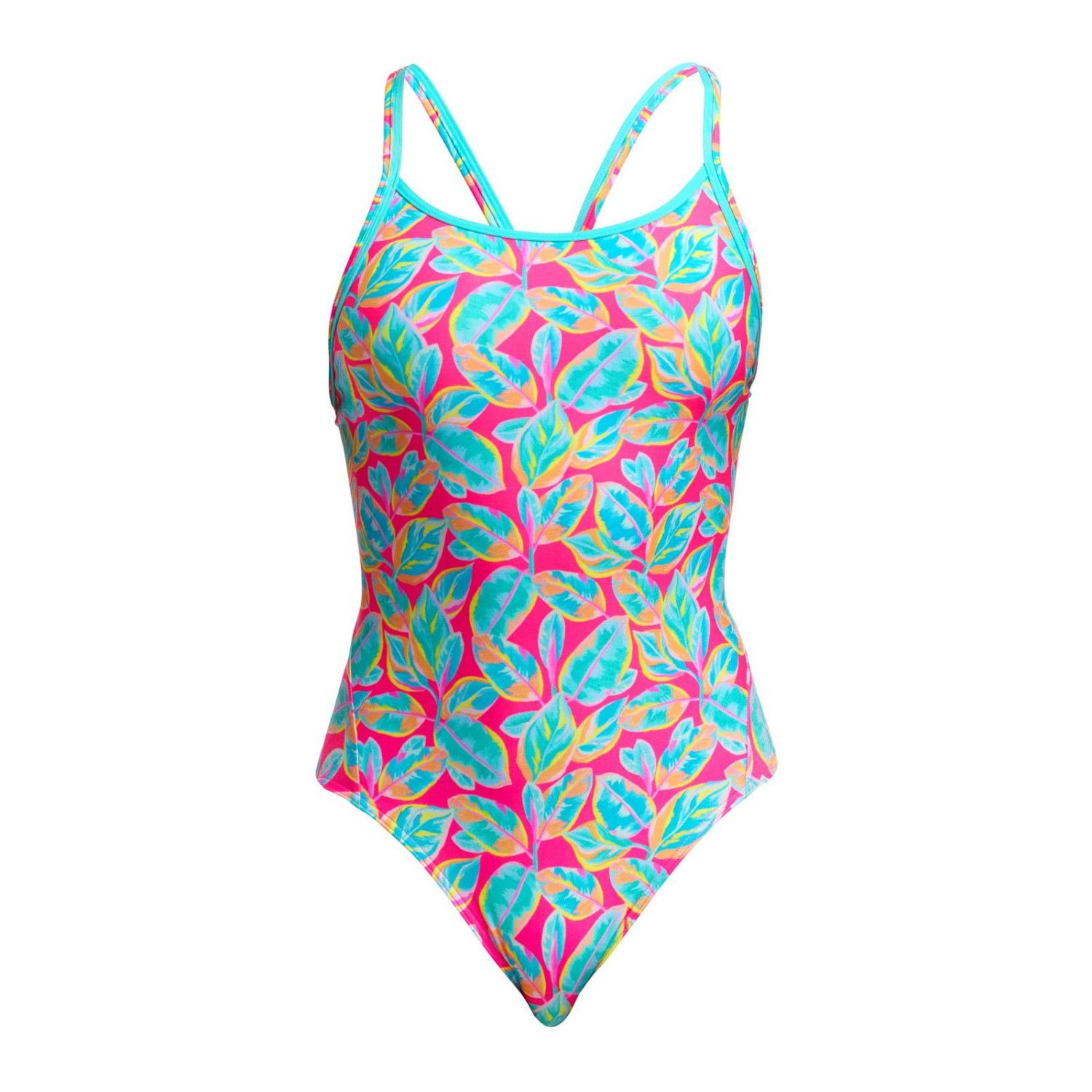 Funkita Planted Pink Diamant Rücken Badeanzug Damen FKS033L72170