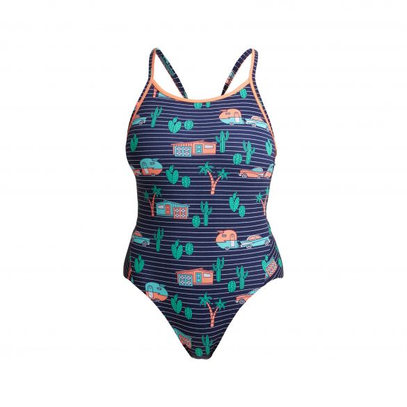 Funkita Trailer Trash Diamond Back Badeanzug Damen FKS033L70922
