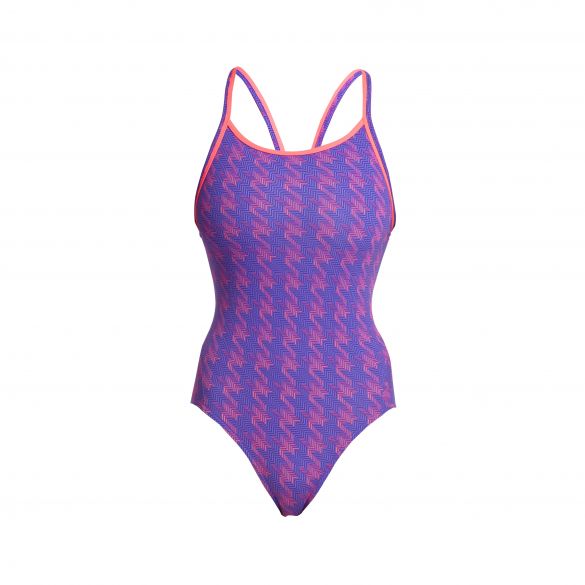 Funkita Tetris Time Diamond Back Badeanzug Damen FS11L02530
