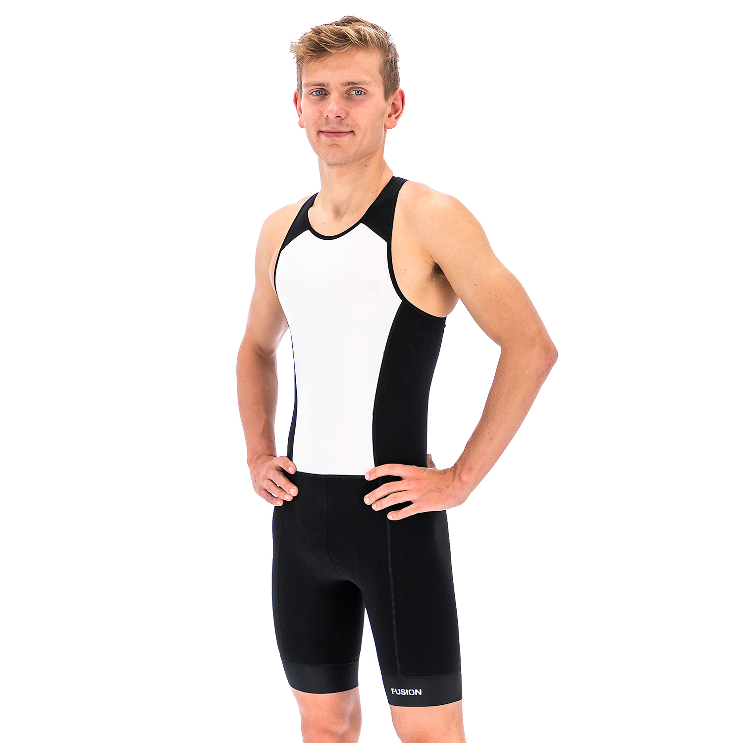 Fusion SLi Trisuit armellos Weiss/Schwarz Herren 0160
