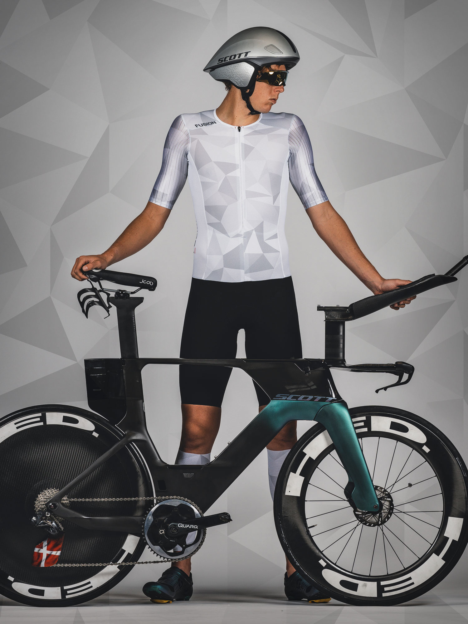 Fusion TEMPO! Suit Kurzarm Weiss/Grau Unisex 1016-WI/GRIJS