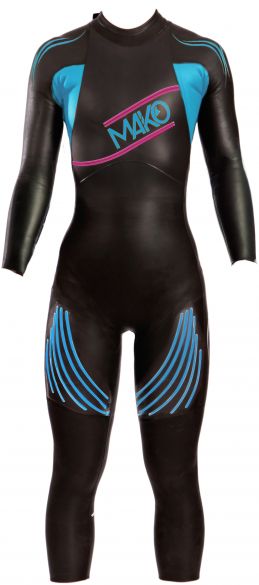 Mako Genesis Langarm Neoprenanzug Schwarz/Blau Damen 192001