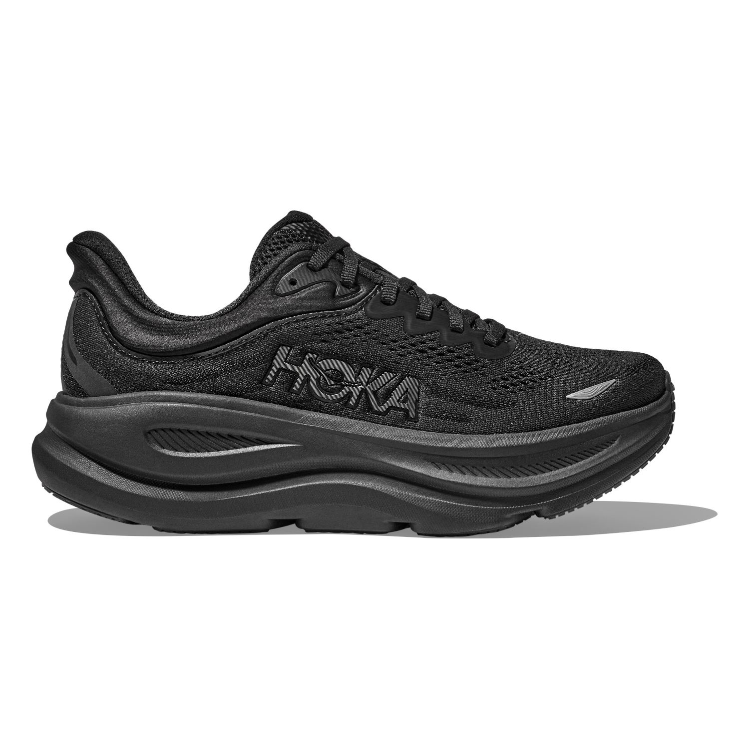 Hoka Bondi 9 WIDE Laufschuhe Schwarz/Schwarz Damen 1162014-BBLC