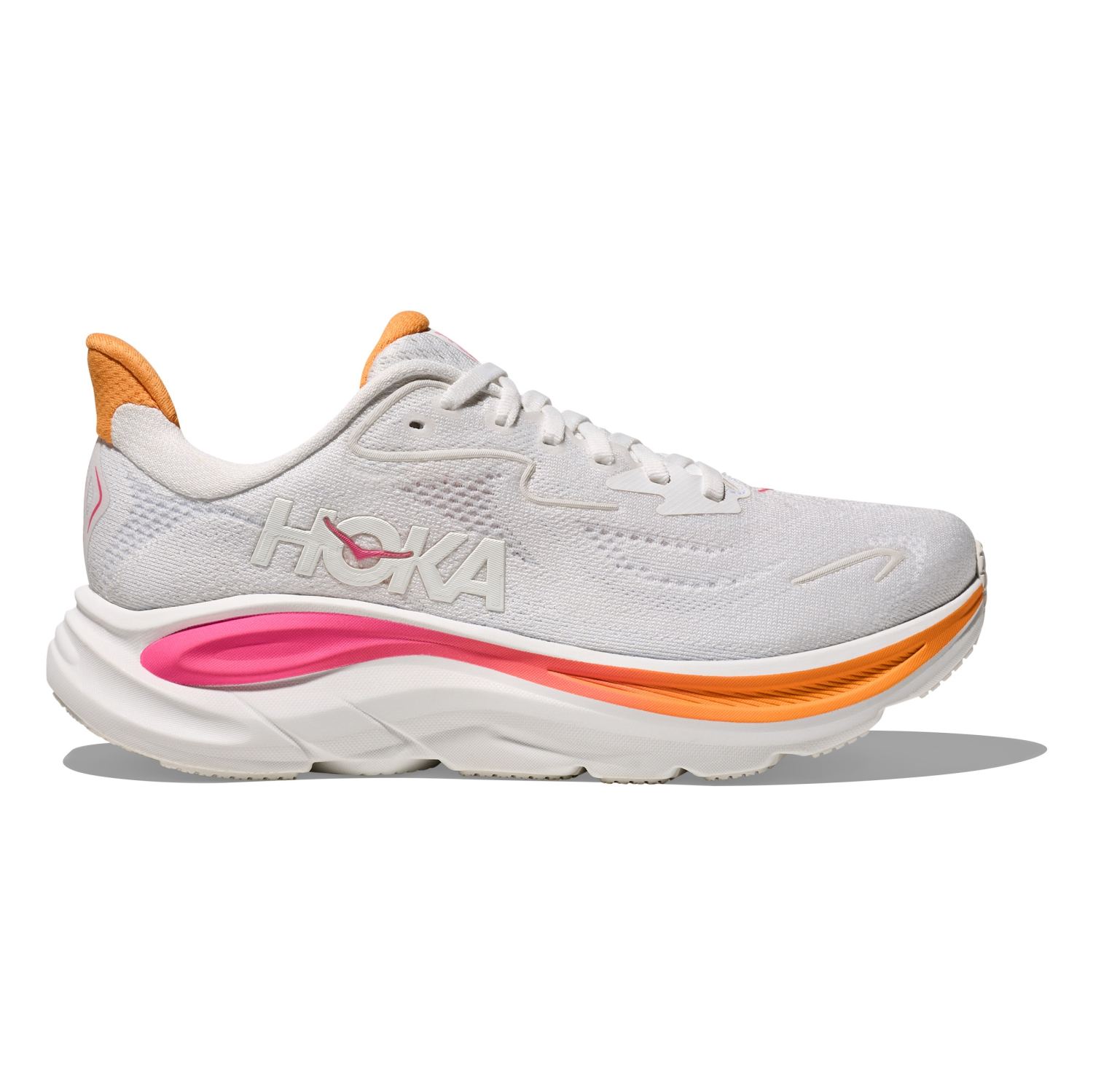 Hoka Clifton 10 Laufschuhe White/Electric Rose Damen 1162031-WTLC
