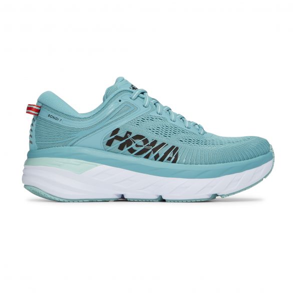 Hoka One One Bondi 7 Laufschuhe Blau Damen 1110519-AEBL