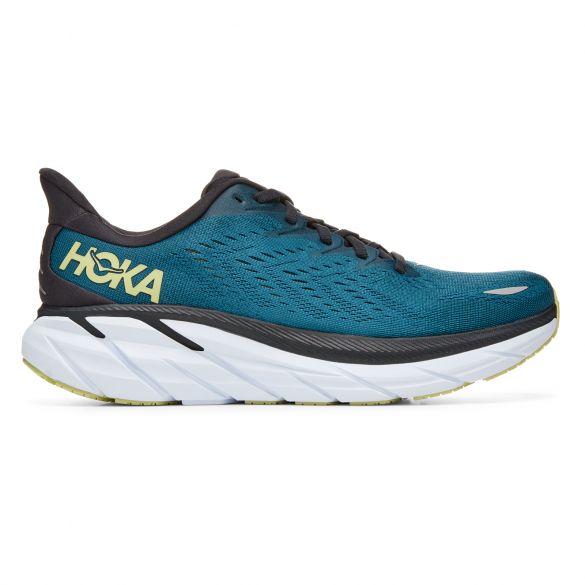 Hoka One One Clifton 8 wide Laufschuhe Blau-Weiß Herren 1121374-BCBT