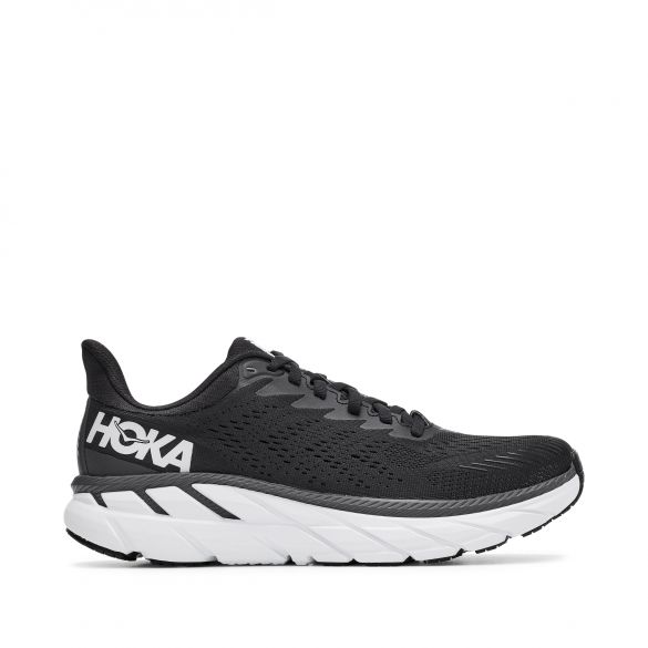 Hoka One One Clifton 7 wide Laufschuhe Schwarz herren 1110534-BWHT