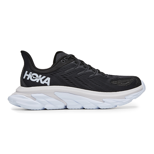 Hoka One One Clifton 7 Edge Laufschuhe Scwarz/weiß Damen 1110511-BWHT