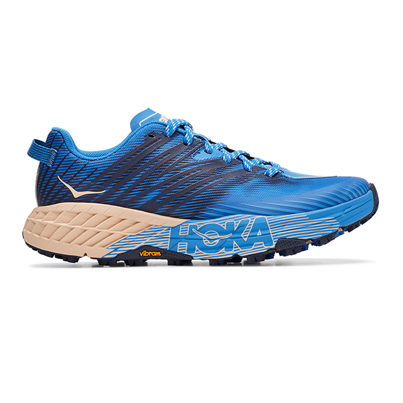 Hoka One One Speedgoat 4 Trail Laufschuhe Blau Damen 1106527-IBBA