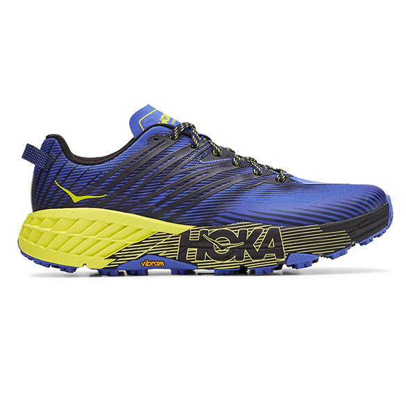 Hoka One One Speedgoat 4 Trail Laufschuhe Blau/Gelb Herren 1106525-BIEP