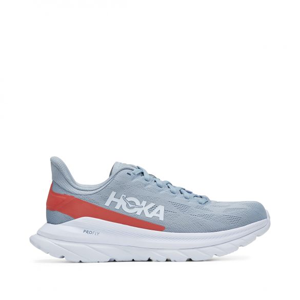 Hoka One One Mach 4 Laufschuhe Grau/Weiß Herren 1113528-BFFS