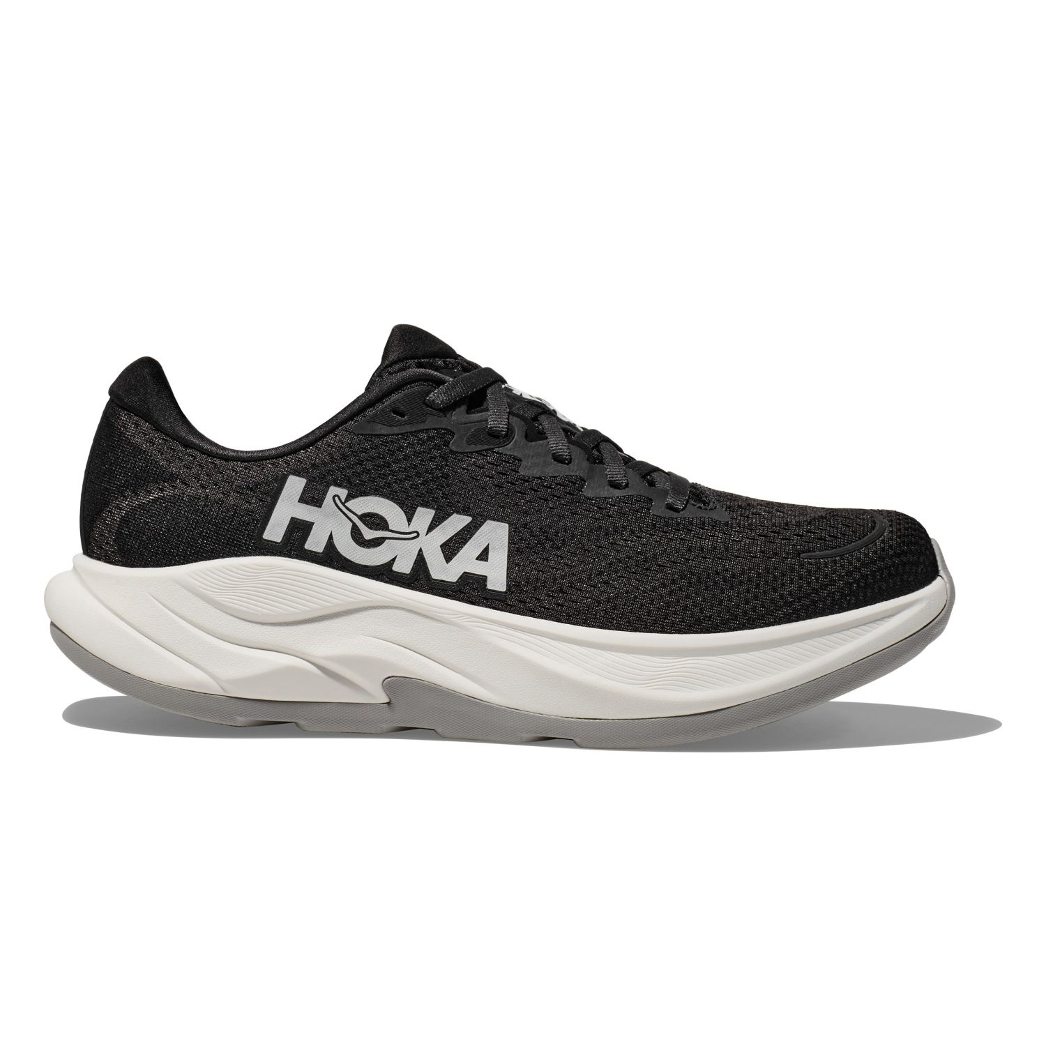 Hoka Rincon 4 Laufschuhe Schwarz/Weiss WIDE Damen 1155133-BWHT