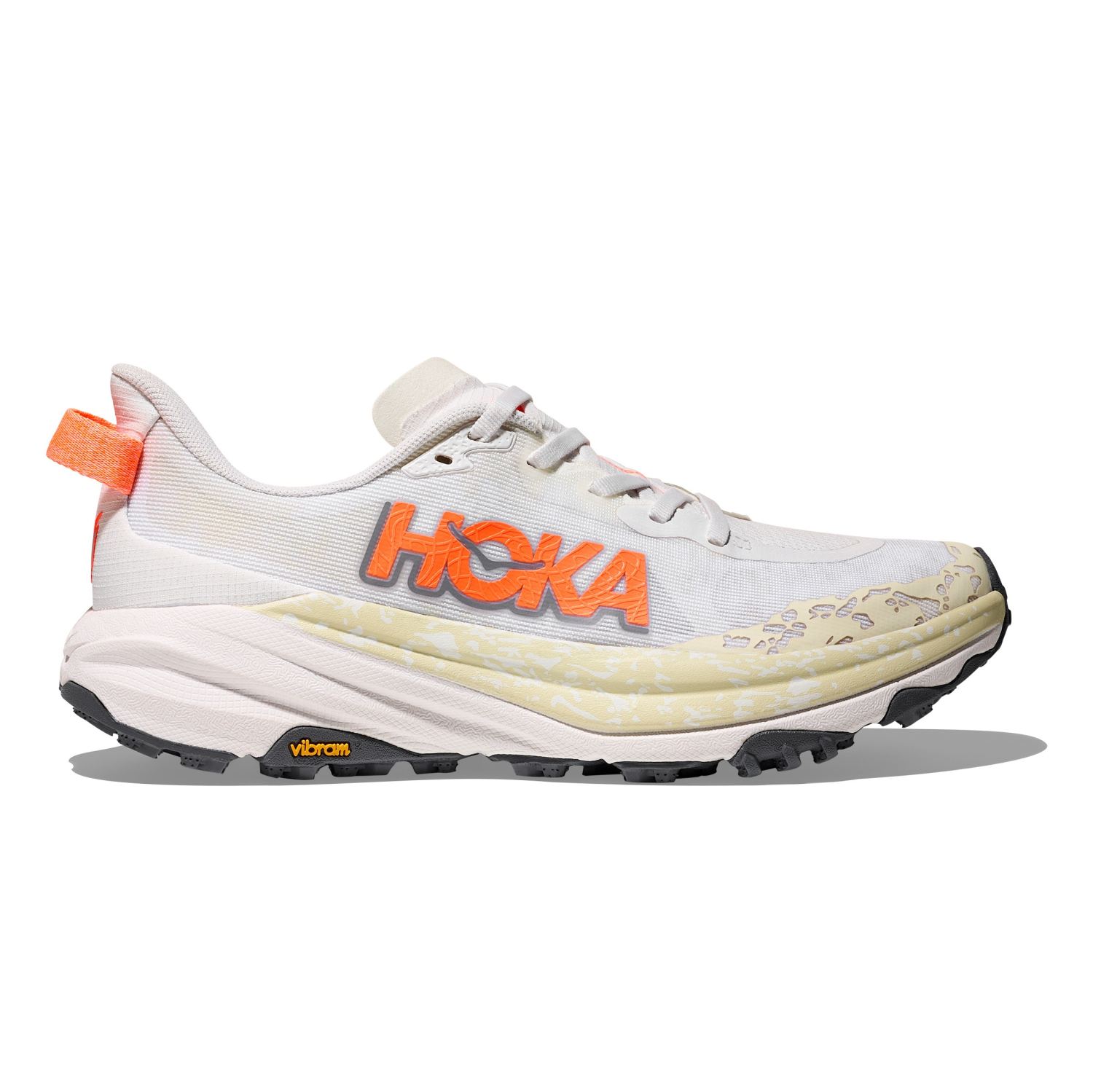 Hoka Speedgoat 6 Laufschuhe White/Neon Tangerine Damen 1147811-WNG