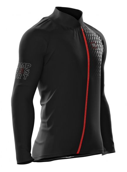 Compressport hurricane v2 Laufjacke Schwarz Unisex WSTRV2-LS99VRR