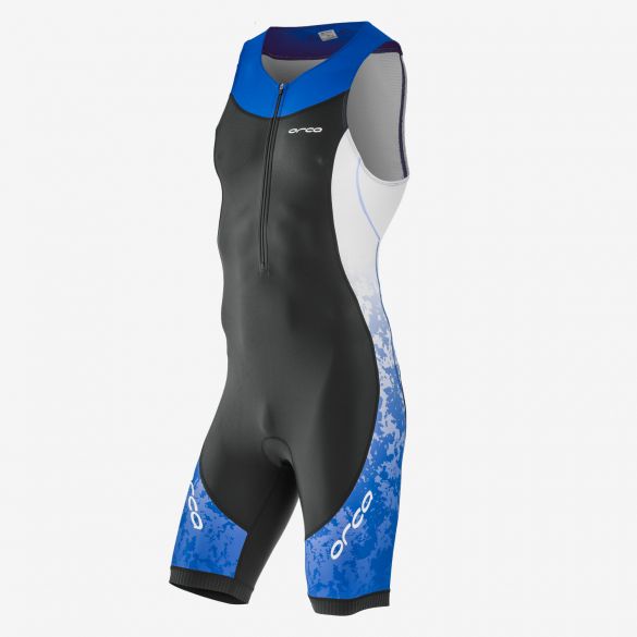 Orca Core race trisuit ärmellos Schwarz/Weiß/Blau Herren HVC016