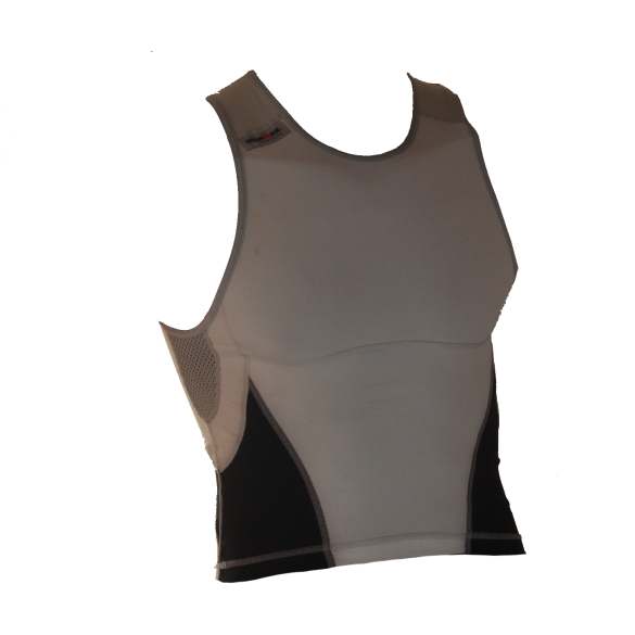 Ironman Tri top ärmellos New Olympic Weiß/Schwarz Herren IM8503-03/15