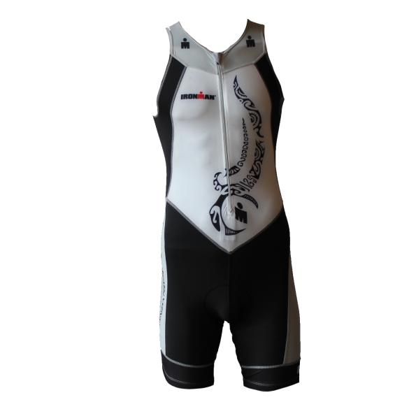 Ironman Trisuit front zip ärmellos Multisport Tattoo Weiß/Schwarz/Silber Herren IM8902-03/10
