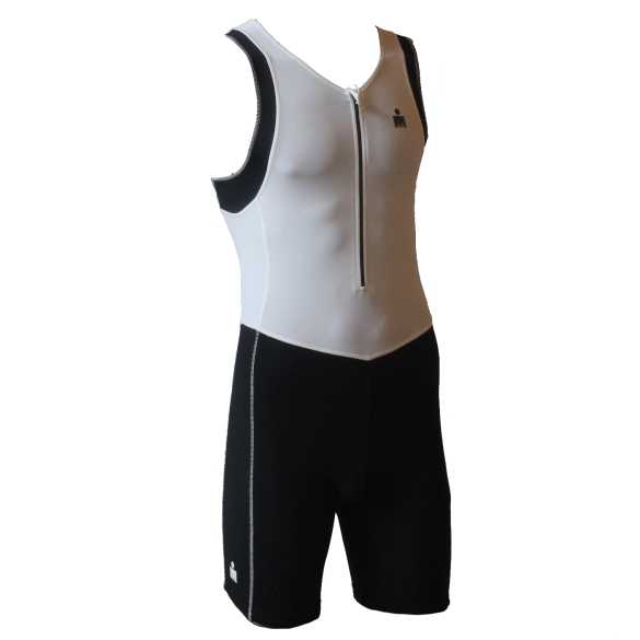Ironman Trisuit front zip ärmellos B9 Weiß/Schwarz Herren IMB950-03/15