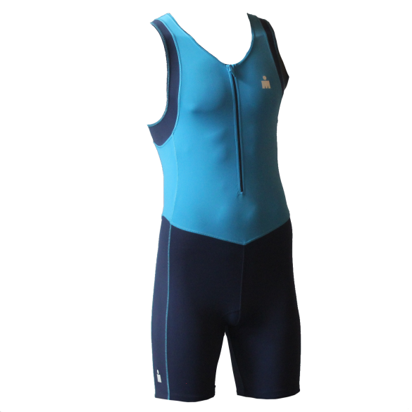 Ironman Trisuit front zip ärmellos B9 Blau Herren IMB950-50/41